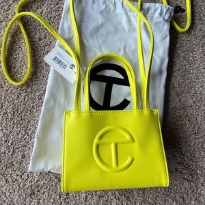 Small Highlighter Yellow Telfar Shopping Bag BNWT